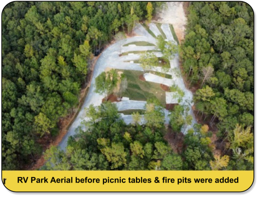 Aerial view of  M & M Outdoors Campground.