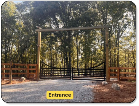 View of the front entrance at  M & M Outdoors Campground.