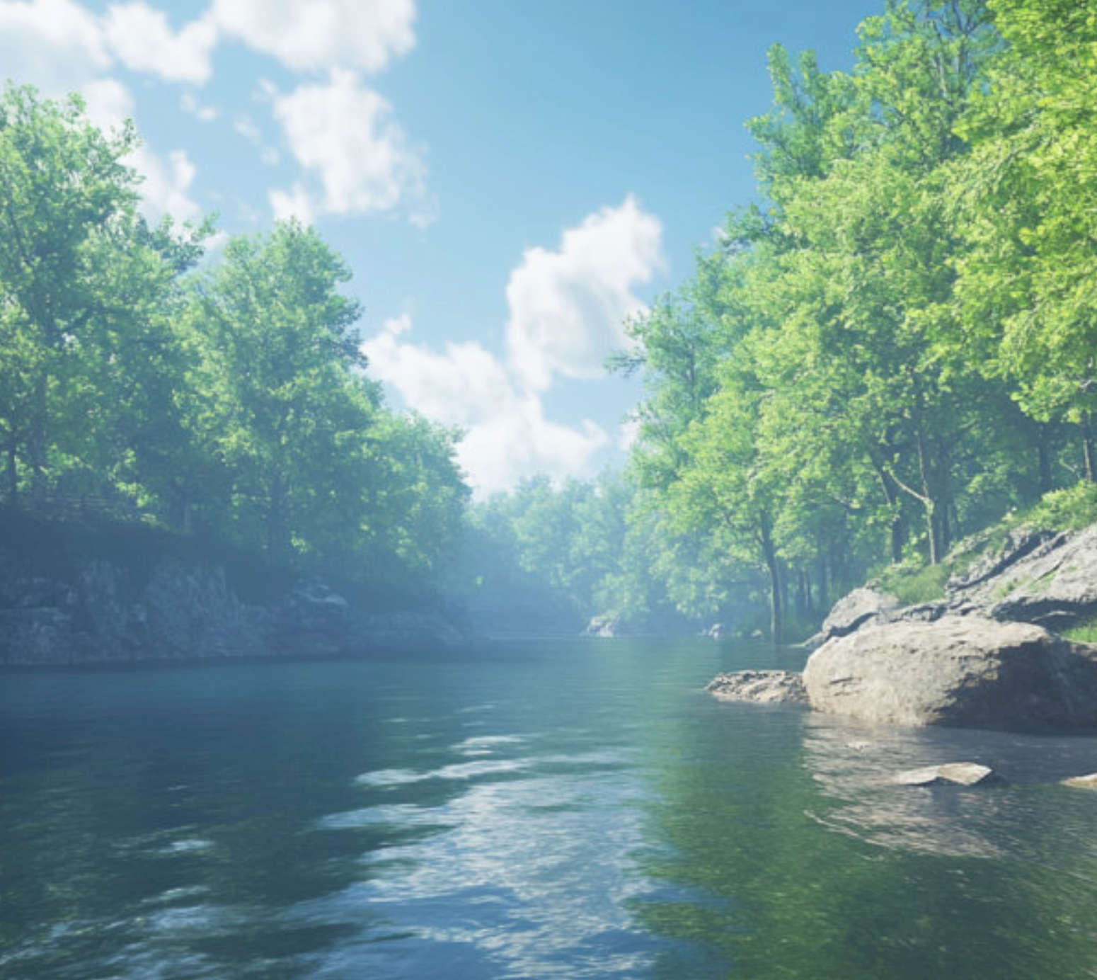 View of one of the rivers near M and M outdoor campground