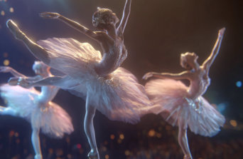 View of Ballerinas dancing at the Montgomery Ballet